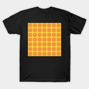 Oranges in typical Finnish designstyle, simple repeating pattern in orange and yellow. T-Shirt